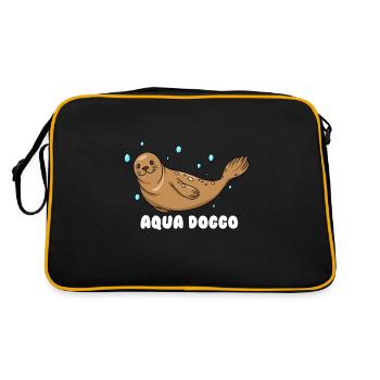 Aqua Doggo - Retro Bag - black/gold - Back