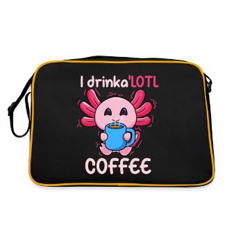 Ich trinke eine Menge Kaffee - Retro Tasche - Schwarz/Gold - Hinten