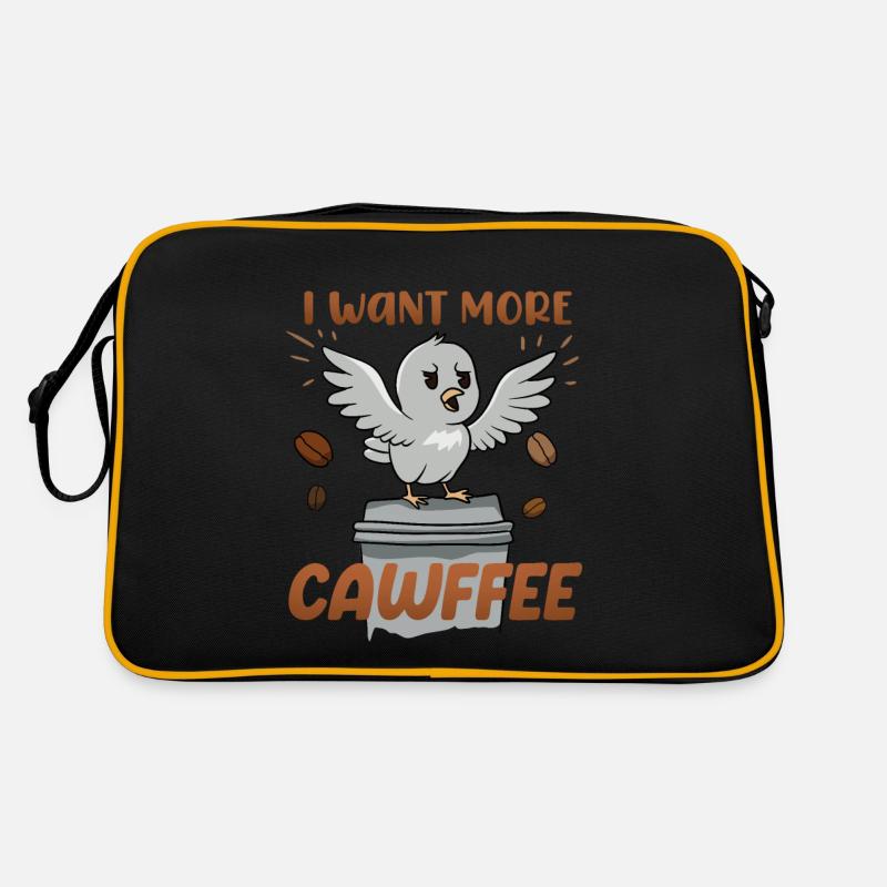 I want more cawffee coffee joke Retro Bag
