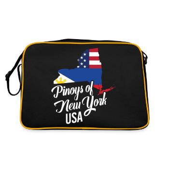 Les Philippins de New York conçoivent pour les fiers Fil-Ams - Sac Retro - noir/or - Dos