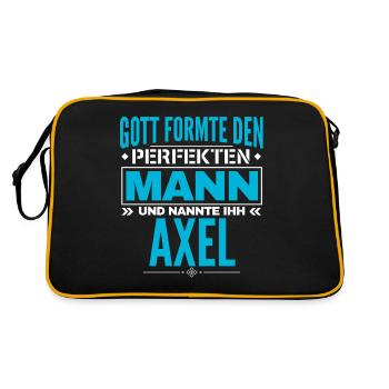 Axel Name Design - Retro Tasche - Schwarz/Gold - Hinten
