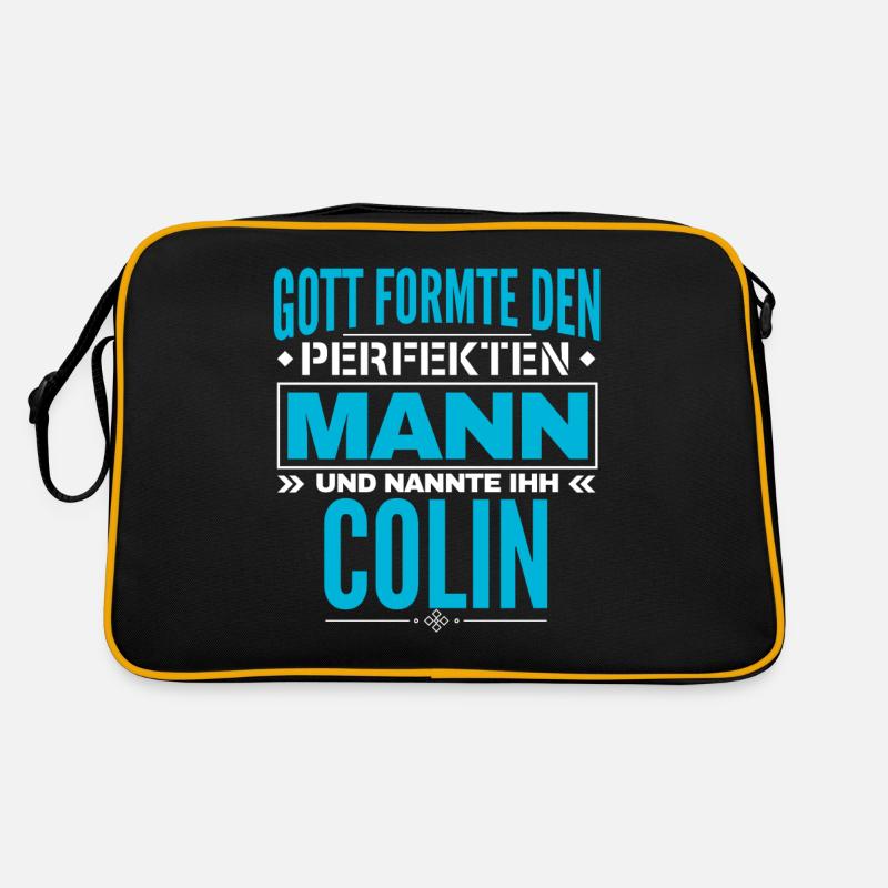 Colin Name Design Retro Tasche
