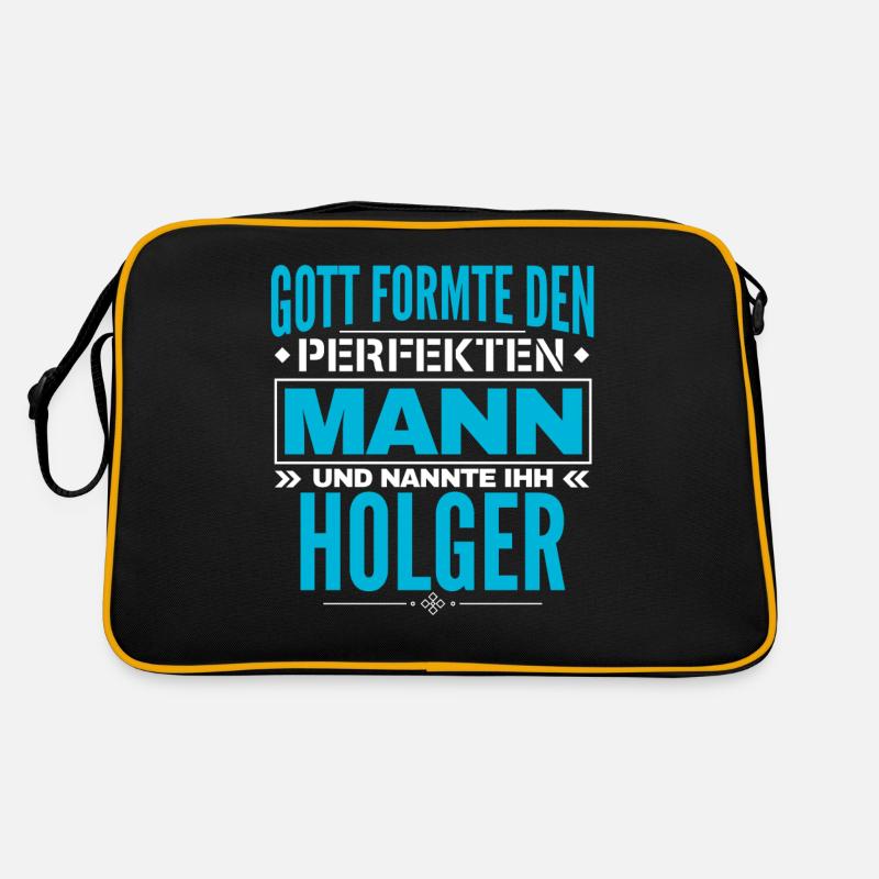 Holger Name Design Retro Tasche