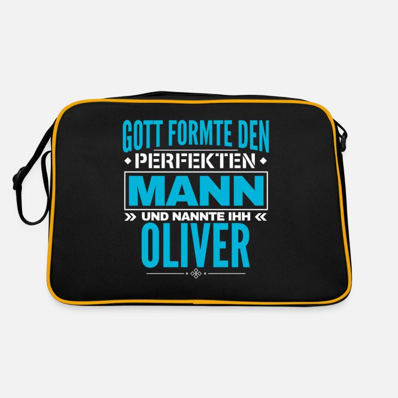 Oliver Name Design Retro Tasche