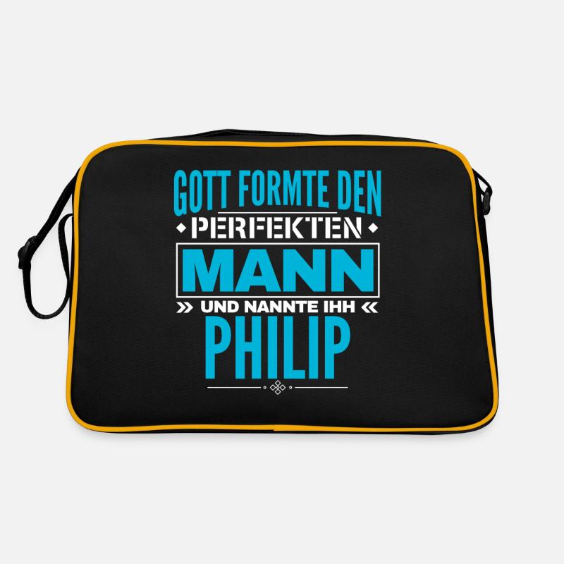 Philip Name Design Retro Tasche