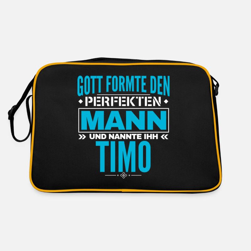 Timo Name Design Retro Tasche