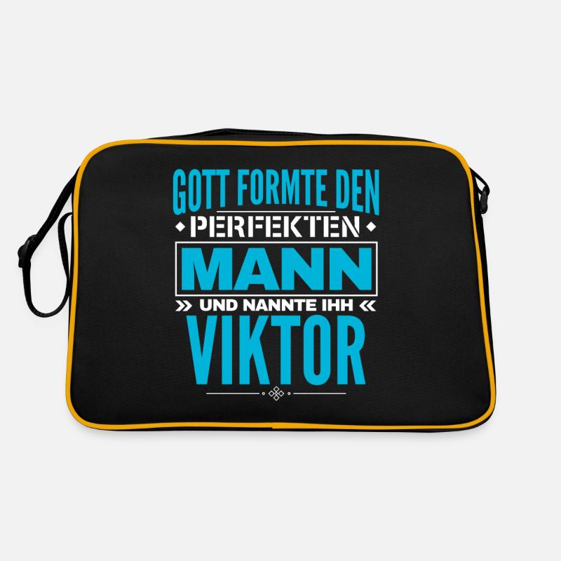 Viktor Name Design Retro Tasche