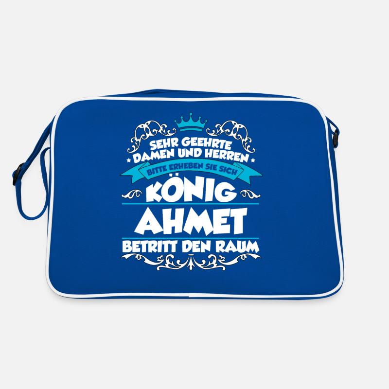 Ahmet Name Design Retro Tasche