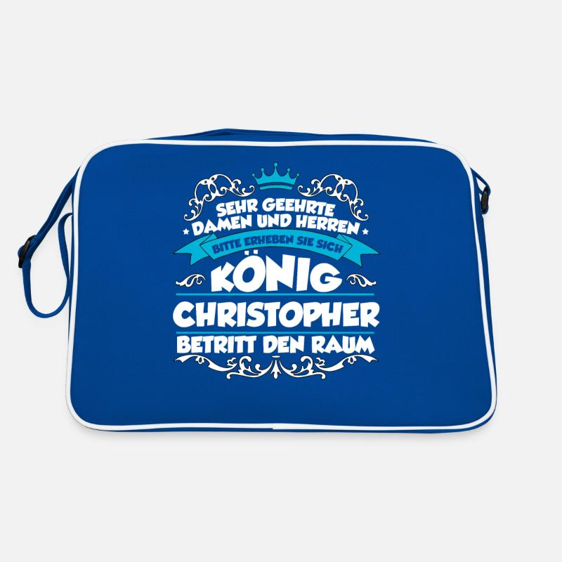 Christopher Name Design Retro Tasche