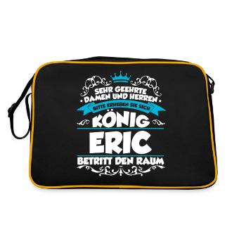 Eric Name Design - Retro Tasche - Schwarz/Gold - Hinten