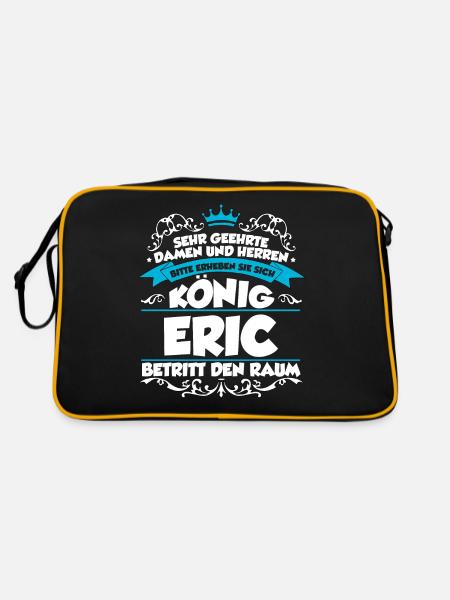 Eric Name Design - Retro Tasche - Schwarz/Gold - Hinten