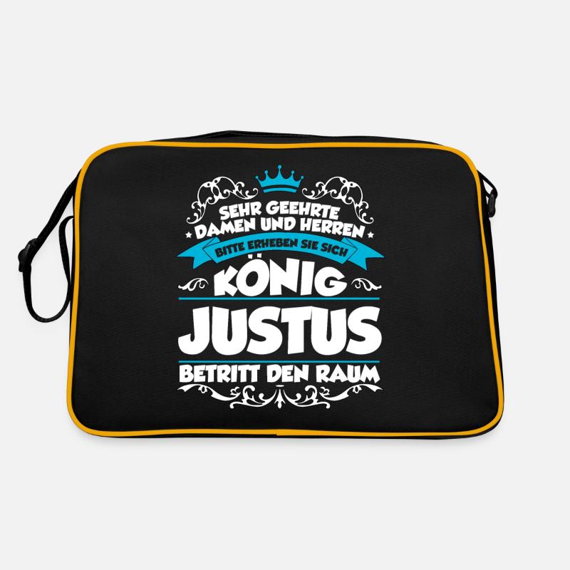 Justus Name Design Retro Tasche