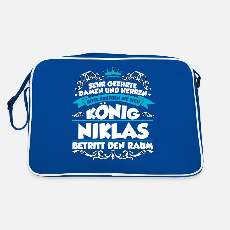 Niklas Name Design Retro Tasche