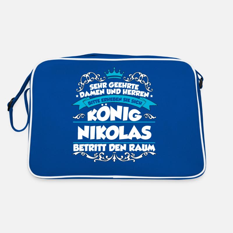 Nikolas Name Design Retro Tasche
