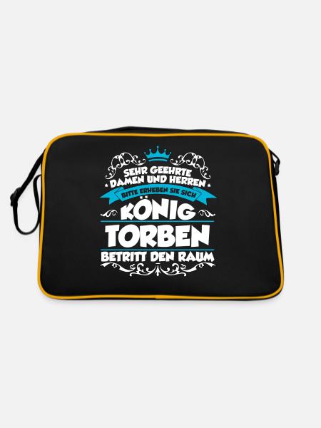 Torben Name Design - Retro Tasche - Schwarz/Gold - Hinten