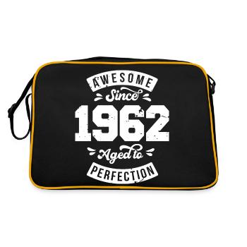 Vintage 1962 Geburtstag - retro 1962 - Retro Tasche - Schwarz/Gold - Hinten