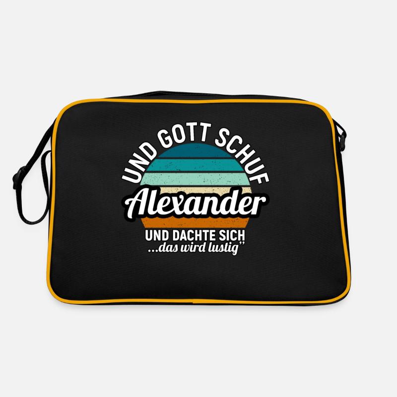 Ali - Retro Tasche - Schwarz/Gold