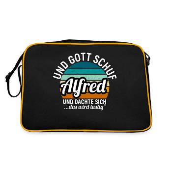 Andre - Retro Tasche - Schwarz/Gold - Hinten