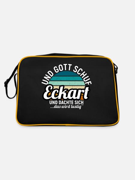 Egon - Retro Tasche - Schwarz/Gold - Hinten