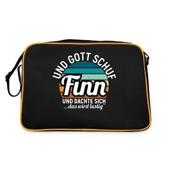 Frank - Retro Tasche - Schwarz/Gold - Hinten