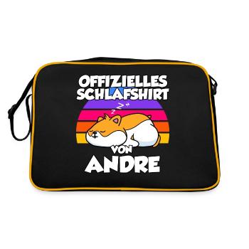 Offizielles Schlafshirt Von Andre - Retro Tasche - Schwarz/Gold - Hinten