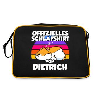 Offizielles Schlafshirt Von Dietrich - Retro Tasche - Schwarz/Gold - Hinten