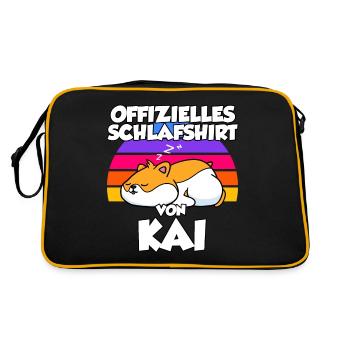Offizielles Schlafshirt Von Kai - Retro Tasche - Schwarz/Gold - Hinten