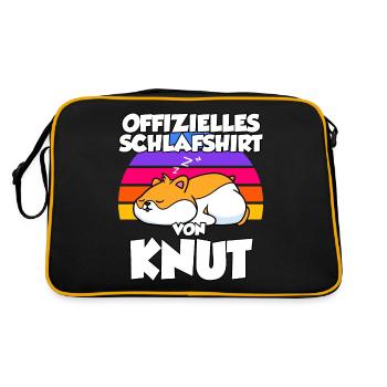 Offizielles Schlafshirt Von Knut - Retro Tasche - Schwarz/Gold - Hinten