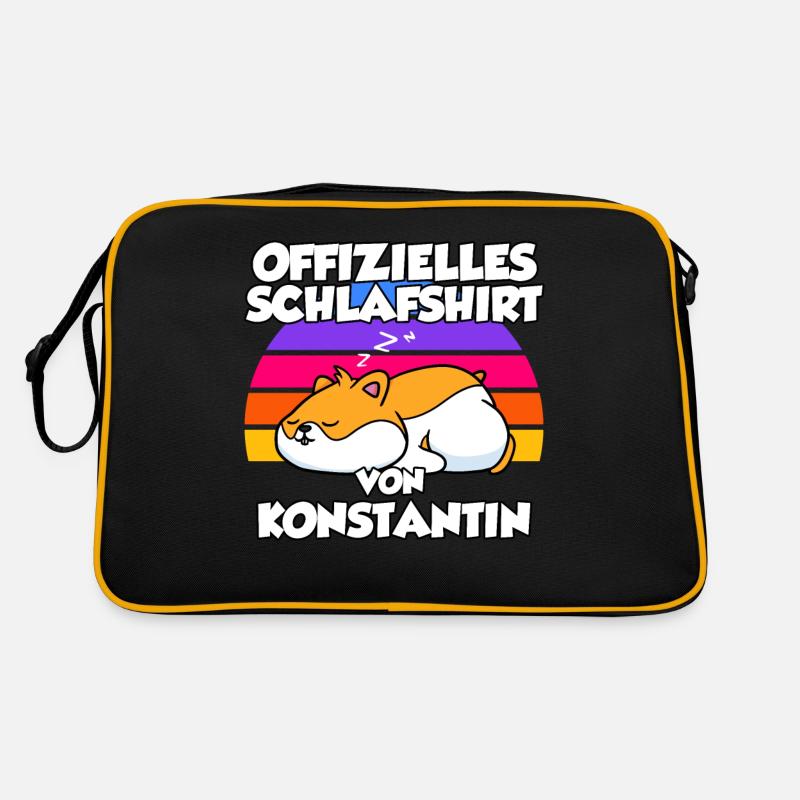 Offizielles Schlafshirt Von Konstantin - Retro Tasche - Schwarz/Gold