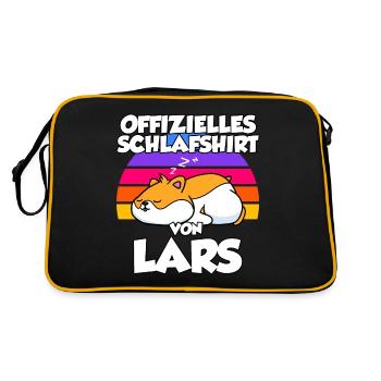 Offizielles Schlafshirt Von Lars - Retro Tasche - Schwarz/Gold - Hinten