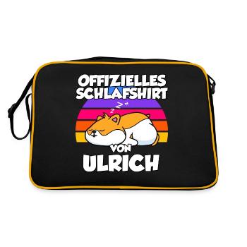 Offizielles Schlafshirt Von Ulrich - Retro Tasche - Schwarz/Gold - Hinten