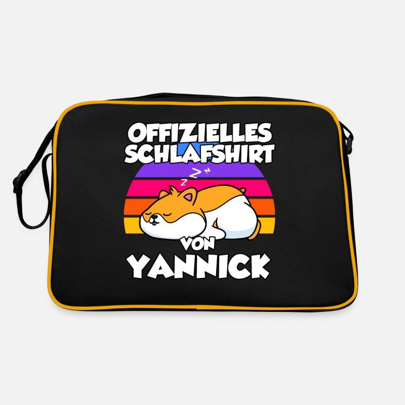Offizielles Schlafshirt Von Yannick - Retro Tasche - Schwarz/Gold