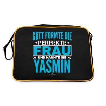 Conception du nom Yasmin - Sac Retro - noir/or - Dos