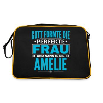 Amelie Name Design - Retro Bag - black/gold - Back