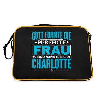 Conception du nom de Charlotte - Sac Retro - noir/or - Dos