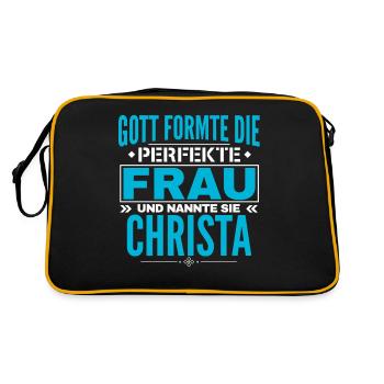 Christa Name Design - Retro Bag - black/gold - Back