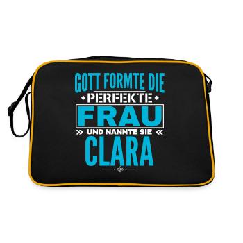 Conception du nom Clara - Sac Retro - noir/or - Dos
