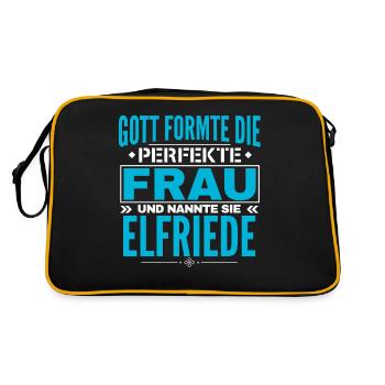 Elfriede Name Design - Retro Bag - black/gold - Back