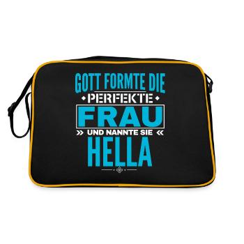 Hella Name Design - Retro Bag - black/gold - Back