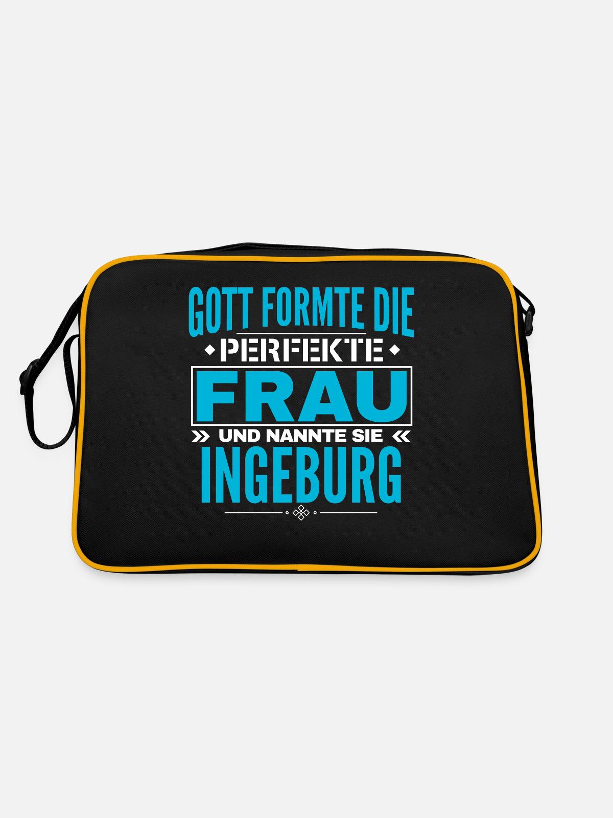 Ingeburg Name Design - Sac Retro - noir/or - Dos