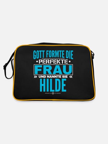 Conception du nom Hilde - Sac Retro - noir/or - Dos