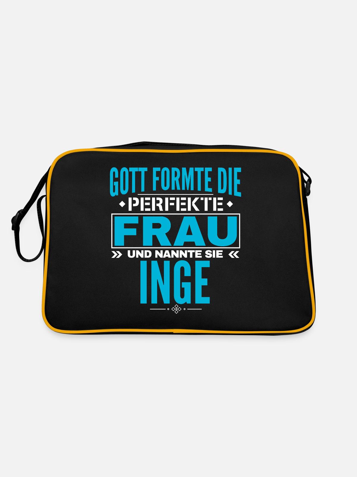 Inge Name Design - Retro Bag - black/gold - Back