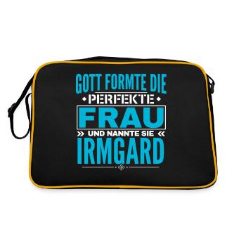 Irmgard Name Design - Retro Bag - black/gold - Back