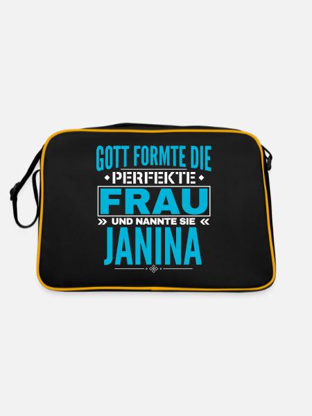 Conception du nom Janina - Sac Retro - noir/or - Dos