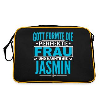 Conception du nom Jasmin - Sac Retro - noir/or - Dos