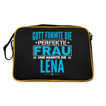 Lena Nom Design - Sac Retro - noir/or - Dos