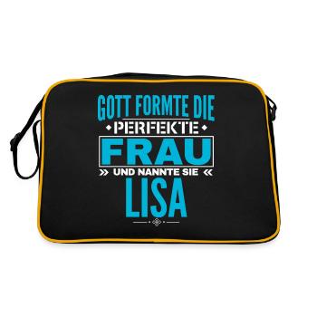Lisa Name Design - Retro Bag - black/gold - Back