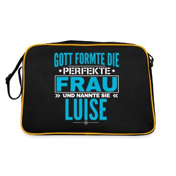 Luise Name Design - Retro Tasche - Schwarz/Gold - Hinten
