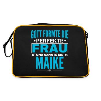 Maike Name Design - Retro Bag - black/gold - Back