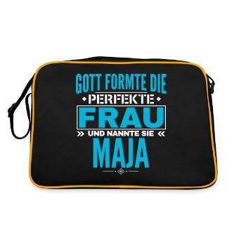 Maja Name Design - Retro Bag - black/gold - Back